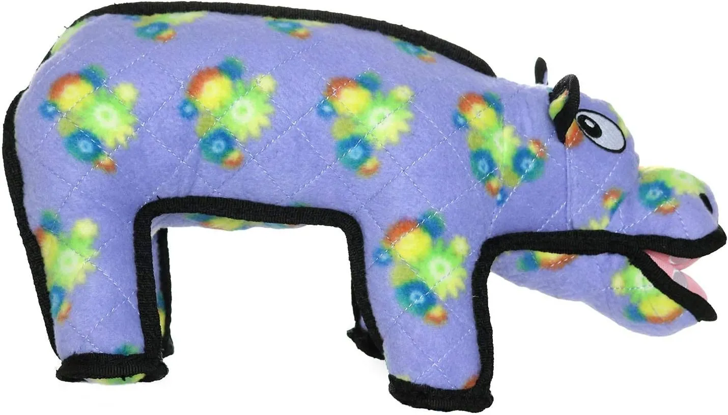 TUFFY - World's Tuffest Soft Dog Toy - Zoo Hippo - Squeakers - Multiple Layers. Made Durable, Strong & Tough. Interactive Play (Tug, Toss & Fetch). Machine Washable & Floats. (Combo Pack)