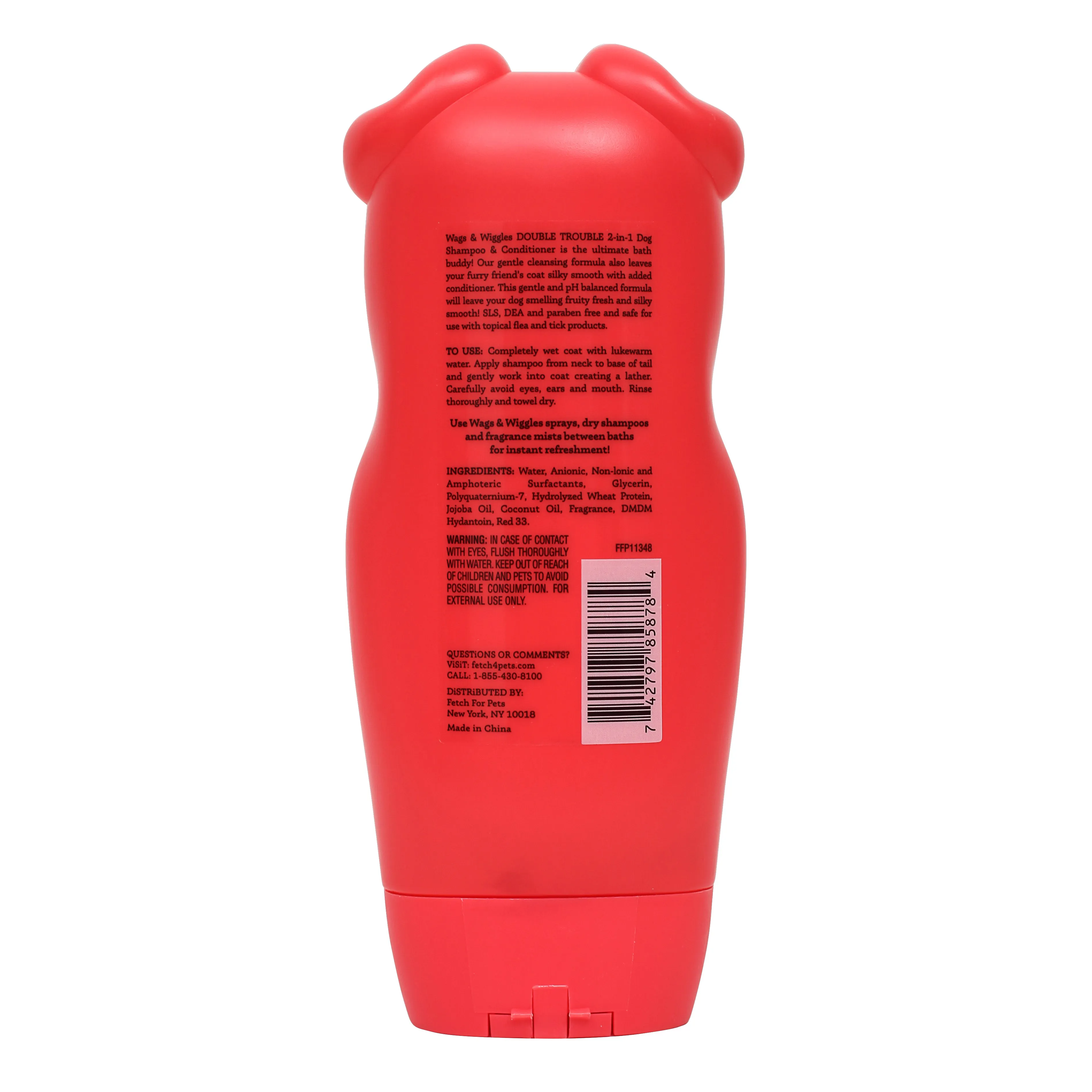 Wags & Wiggles Double Trouble 2-in-1 Dog Shampoo & Conditioner, 16 oz