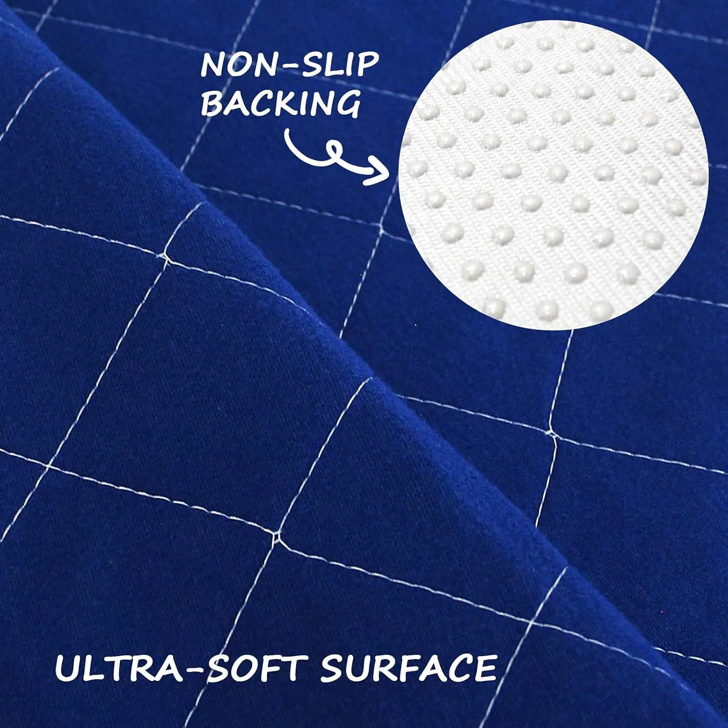 Washable Pee Pads for Dogs, Reusable 48" Round Whelping Pads, Whelping Box for Dogs, Puppy Training Pads with Non-Slip Back for Playpen/Crate, Dog Housebreaking Absorption Pad
