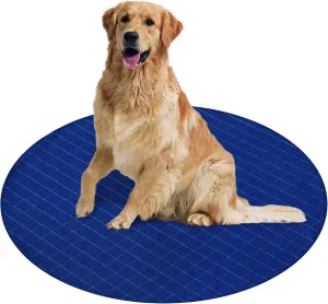 Washable Pee Pads for Dogs, Reusable 48" Round Whelping Pads, Whelping Box for Dogs, Puppy Training Pads with Non-Slip Back for Playpen/Crate, Dog Housebreaking Absorption Pad