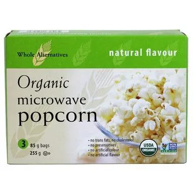 Whole Alternatives - Organic Low Fat Microwave Popcorn, 3x85 g