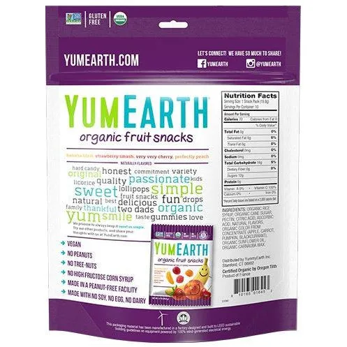 Yum Earth Organic Fruit Snacks (5 x 20g)